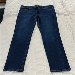 GAP Real Straight Fit Womens Blue Straight-Leg Jeans Classic Denim 14 / 32R